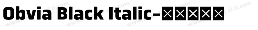 Obvia Black Italic字体转换